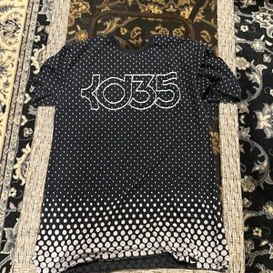 The Nike Tee Mens KD35 Polka Dot Black/Gold t Shirt Size Medium Basketball